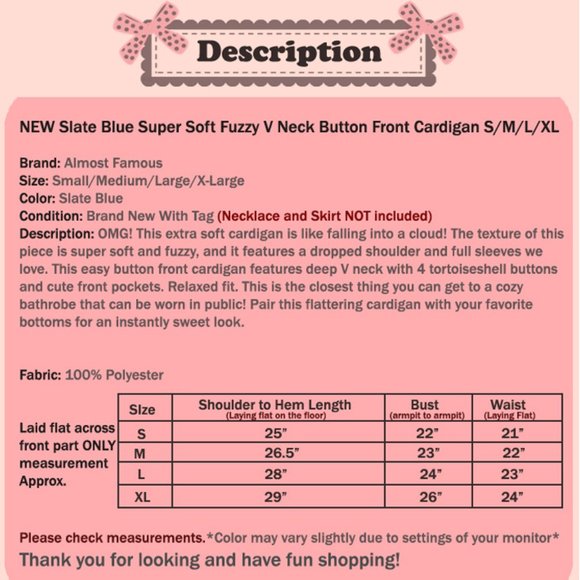 NEW Slate Blue Super Soft Button Front Caradigan - Picture 8 of 8